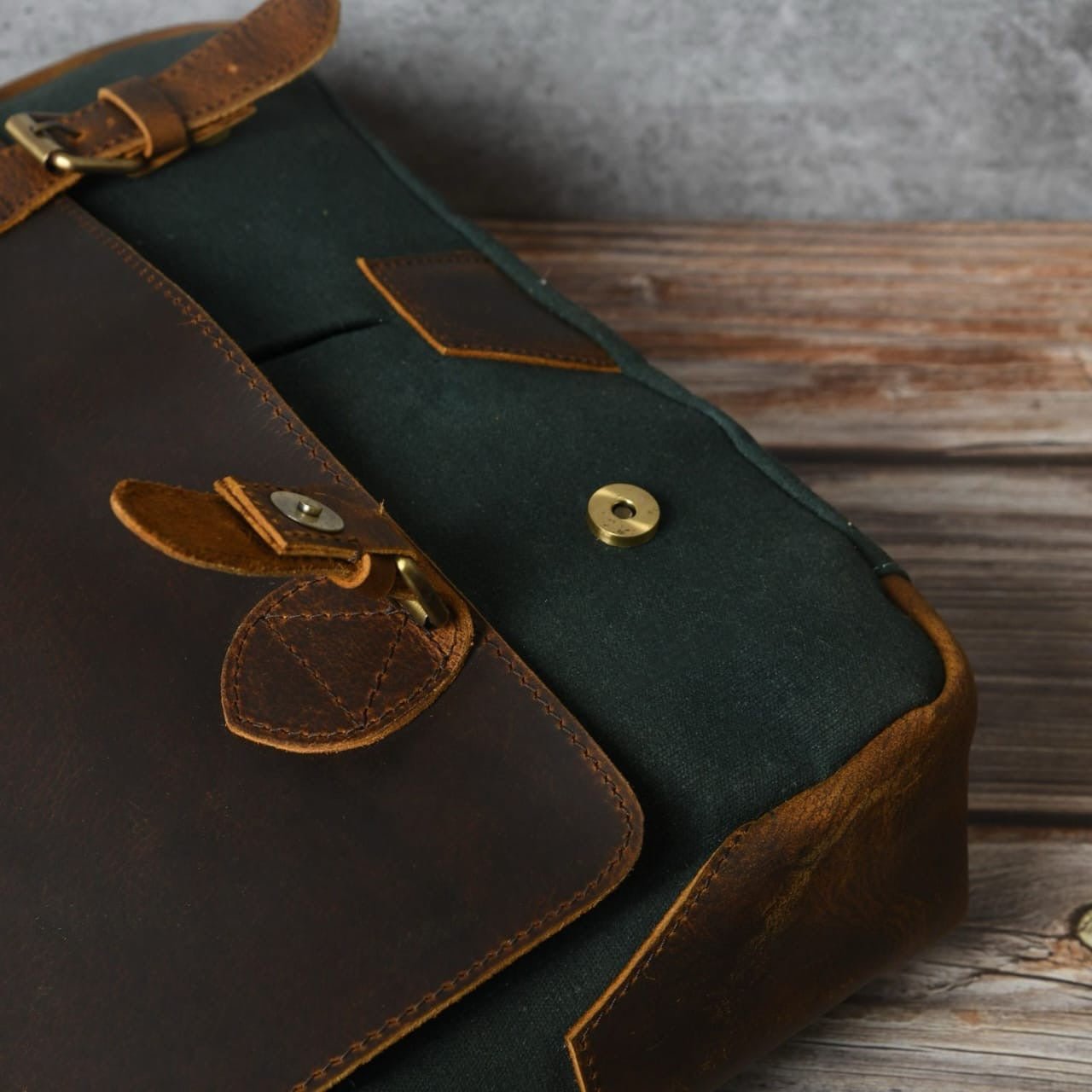 Urban Canvas Leather Briefcase