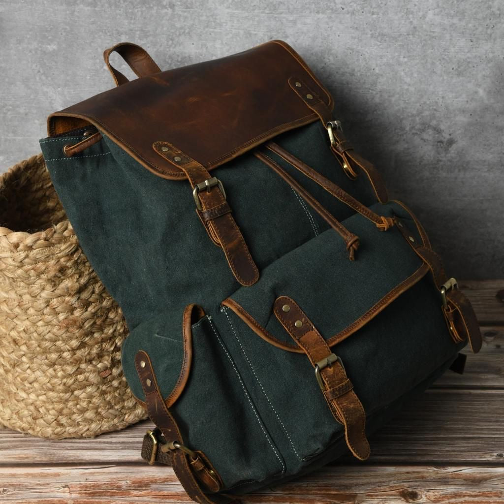 Craft Of Canvas Leather Backpack