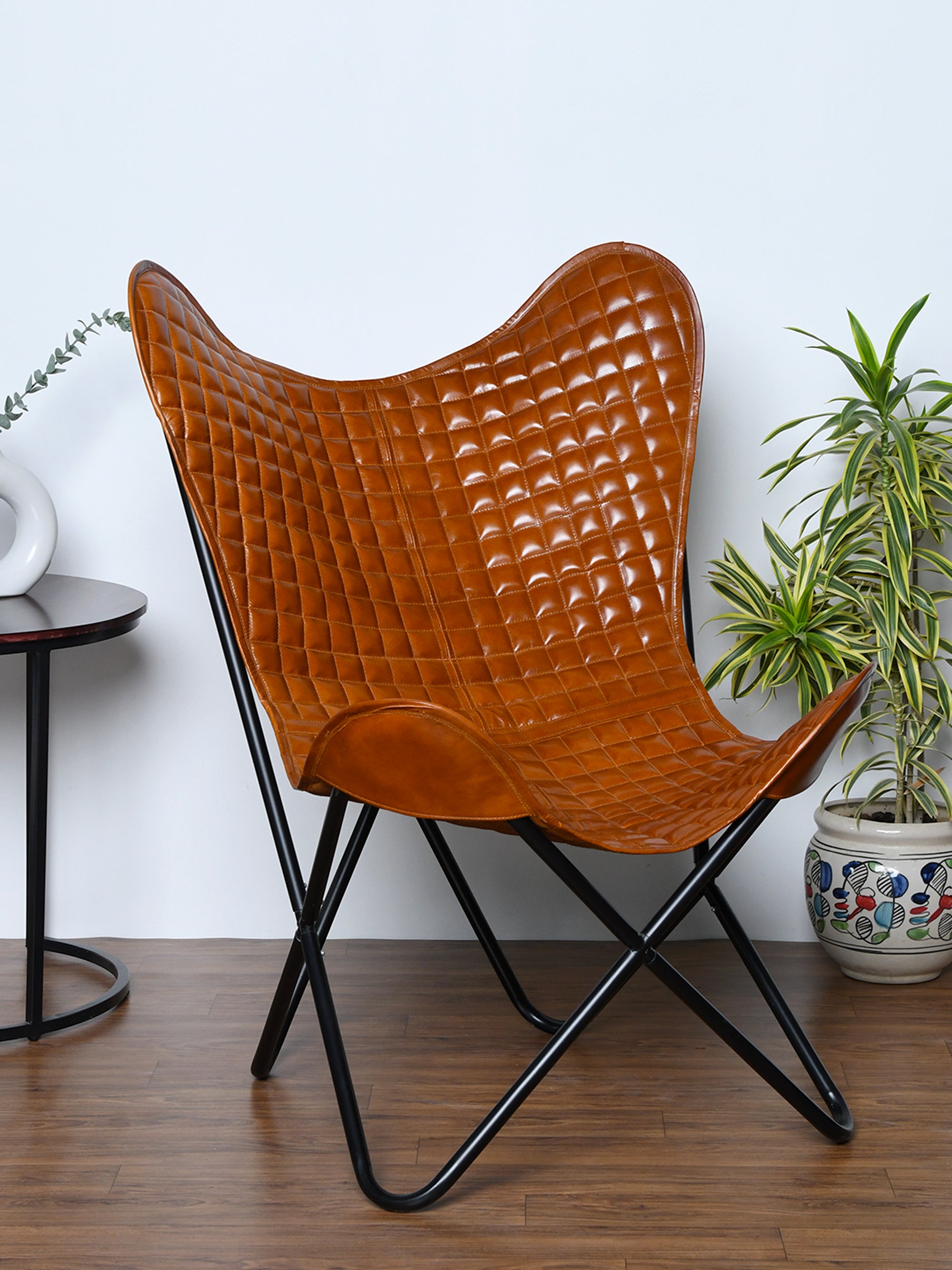 Classic Leather Butterfly Chair