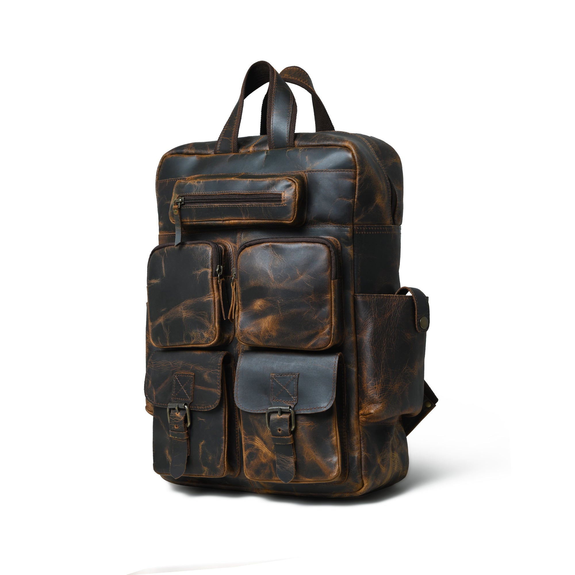 Multi Functional Leather Backpack