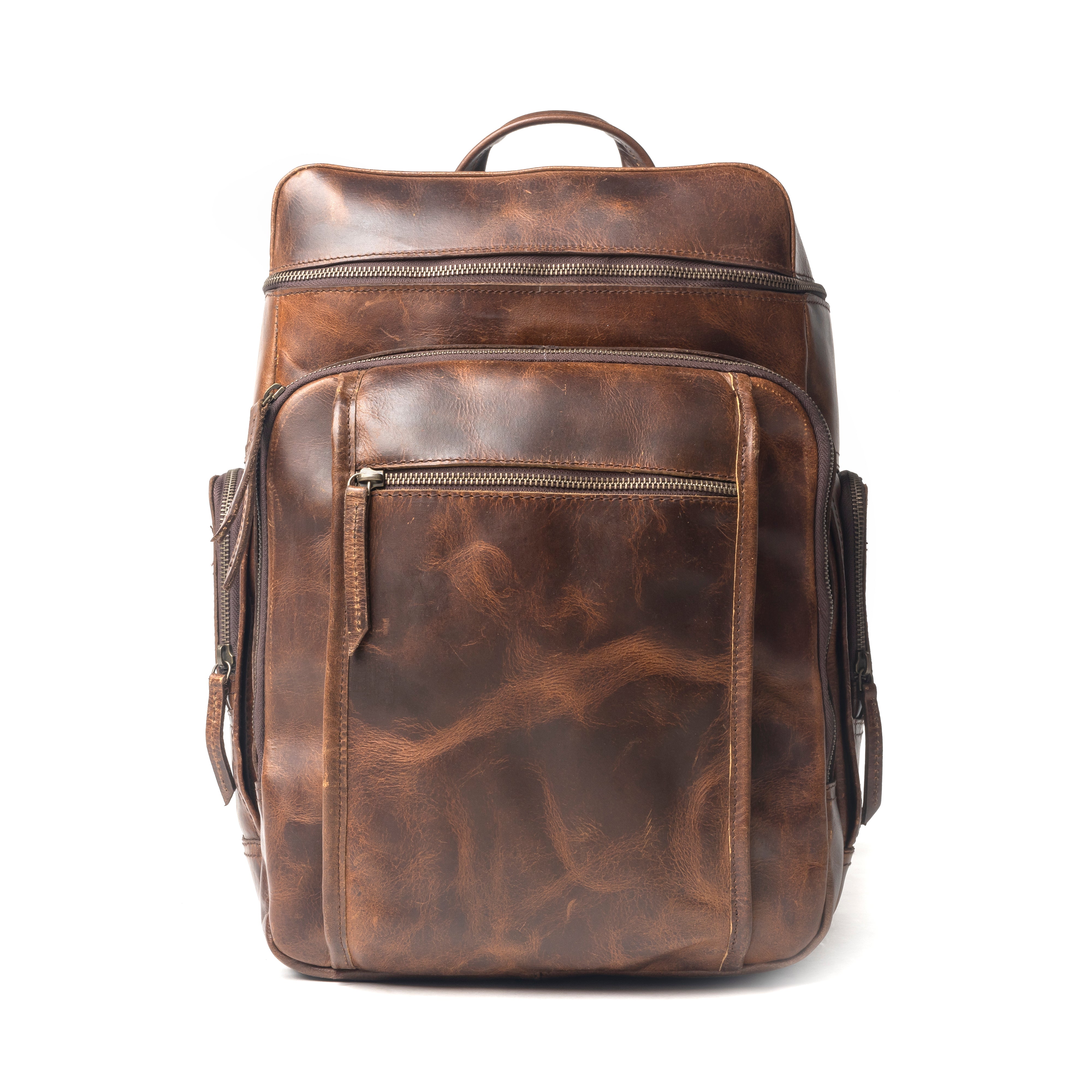 Bison shop leather backpack