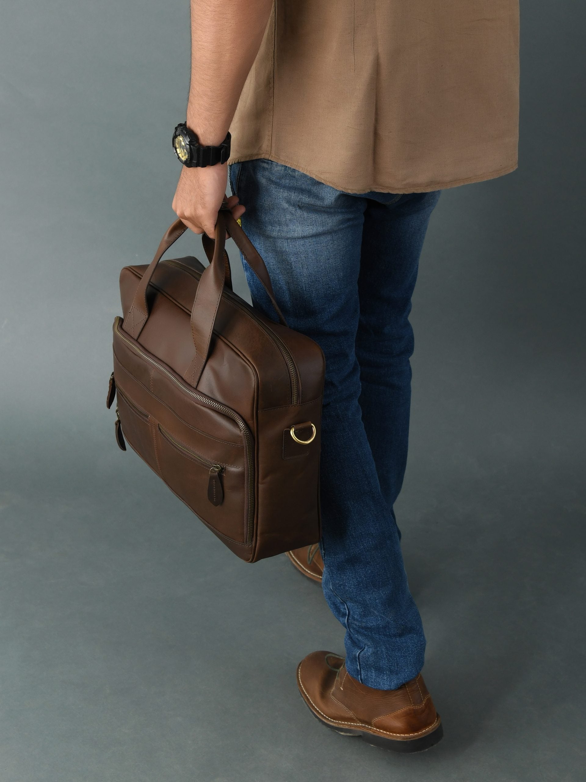 Redford Leather Briefcase