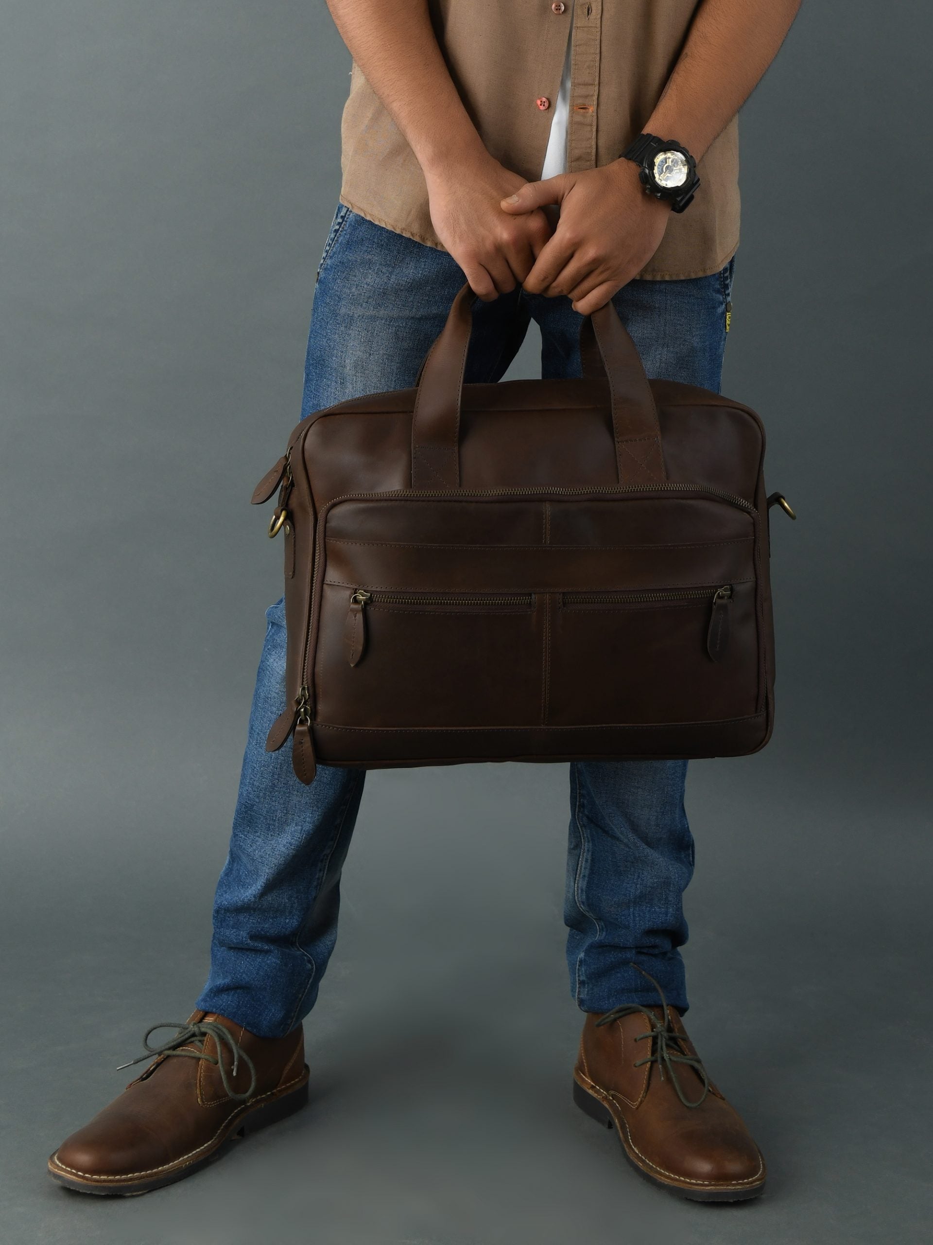 Redford Leather Briefcase