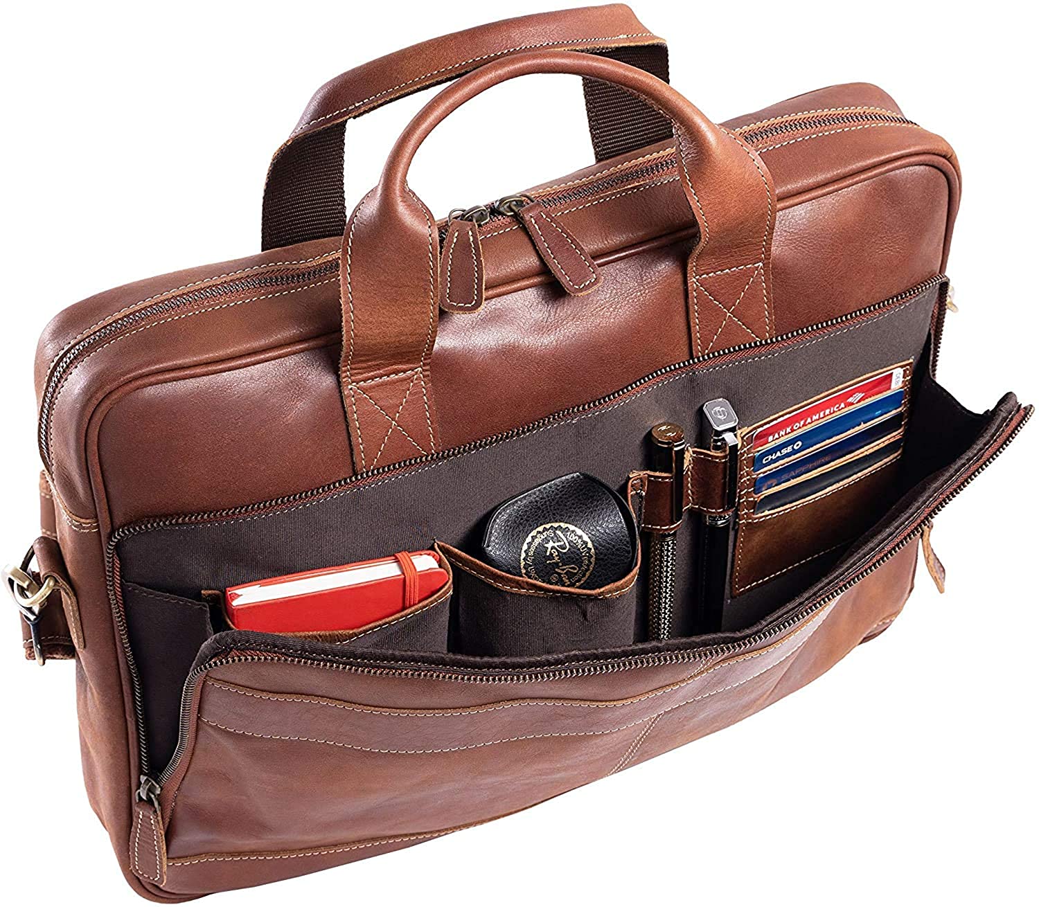 Ryder Leather Office Briefcase